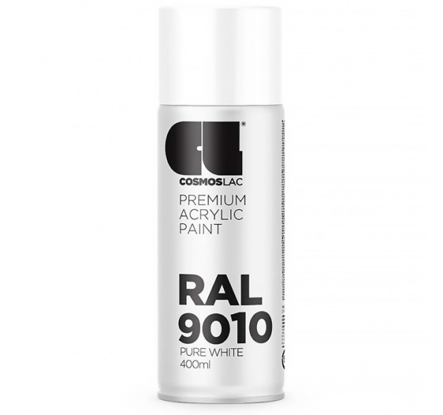 Σπρέι COSMOS LAC ΛΕΥΚΟ ΓΥΑΛΙΣΤΕΡΟ N300-R9010 400ml