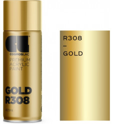 Cosmos Lac Σπρέι Βαφής Premium Acrylic με Γυαλιστερό Εφέ Gold 400ml