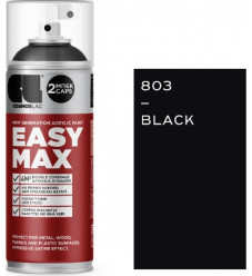 Cosmos Lac Σπρέι Βαφής Easy Max Ακρυλικό με Σατινέ Εφέ BLACK GREY RAL7021  Νο804  400ml