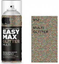 Cosmos Lac Σπρέι Βαφής Easy Max Ακρυλικό με Glitter Εφέ Multi NO 912 400ml