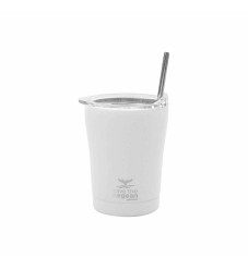Estia Coffee Mug Save The Aegean Ποτήρι Θερμός με Καλαμάκι Pure White 350ml