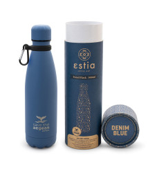 Estia Save Aegean Μπουκάλι Θερμός Demin Μπλε 500ml