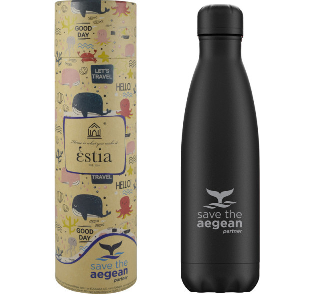 ΘΕΡΜΟΣ FLASK LITE SAVE THE AEGEAN 750ml MIDNIGHT BLACK