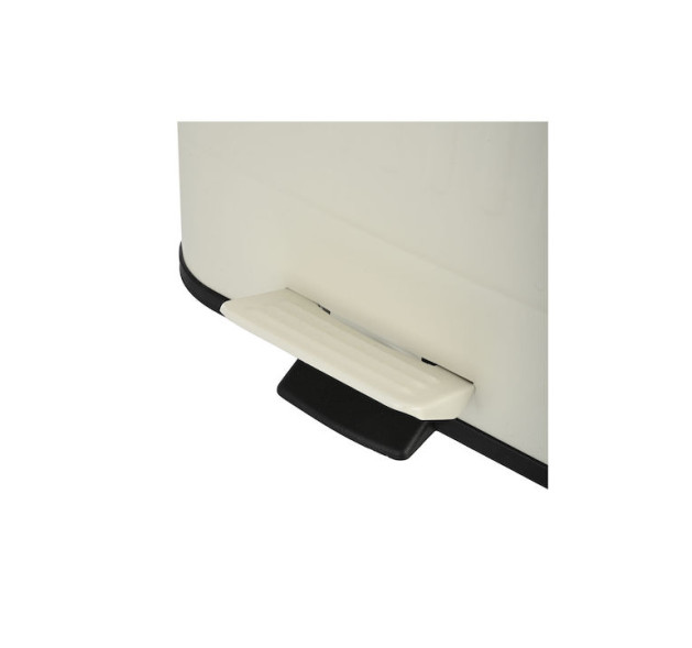 Estia Soft Close Κάδος Απορριμμάτων Μεταλλικός με Πεντάλ Ivory 30lt