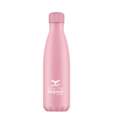 Estia Travel Flask Save Aegean Μπουκάλι Θερμός Baby The Ροζ 500ml