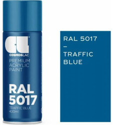 Cosmos Lac Σπρέι Βαφής Premium Acrylic με Μεταλλικό Εφέ Traffic Blue RAL 5017 N341 400ml