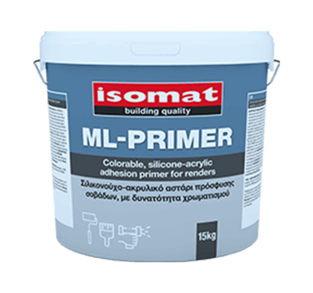 ISOMAT ML PRIMER 15KG - Έγχρωμο σιλικονούχο ακρυλικό αστάρι νερού
