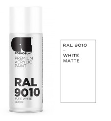 Cosmos Lac Σπρέι Βαφής Fast Acrylic με Ματ Εφέ Λευκό Ral 9010 400ml
