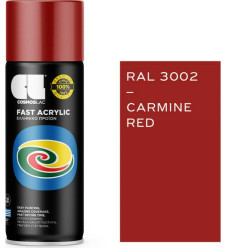 Cosmos Lac Σπρέι Βαφής Premium Acrylic με Γυαλιστερό Εφέ Κόκκινο RAL 3002 400ml