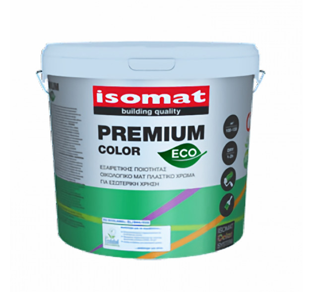 Isomat Premium Color Eco Πλαστικό Χρώμα Οικολογικό για Εσωτερική Χρήση 10lt