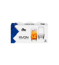 Σετ Ποτήρια Νερού Avon Tumbler από Γυαλί 280ml 3τμχ