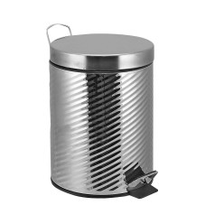 Καλαθάκι Μπάνιου Inox Ασημί 5L Ρίγα