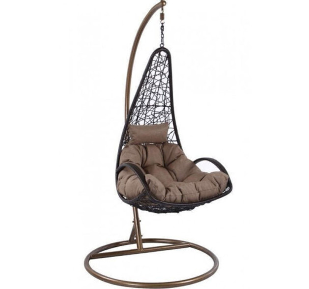 Κούνια Φωλιά με Βάση Nest/26 Rattan Καφέ Μ102xΠ102xΥ200cm