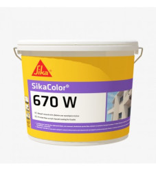 Sika SikaColor-670 W Πλαστικό Χρώμα Ακρυλικό για Εξωτερική Χρήση 3lt ΛΕΥΚΟ