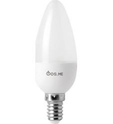 Fos me Λάμπα LED για Ντουί E14 και Σχήμα C37 Ψυχρό Λευκό 560lm 44-04705