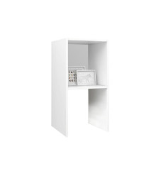 Pakoworld Βοηθητικό τραπέζι Leofric μελαμίνης λευκό 30x30x60cm