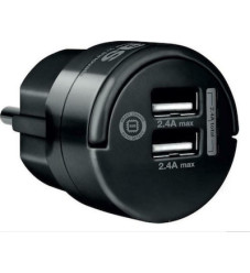 SAS Φορτιστής Χωρίς Καλώδιο με 2 Θύρες USB-A Μαύρος