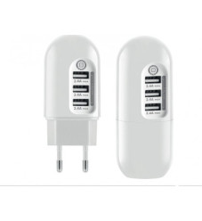 SAS Φορτιστής Χωρίς Καλώδιο με 3 Θύρες USB-A Λευκός