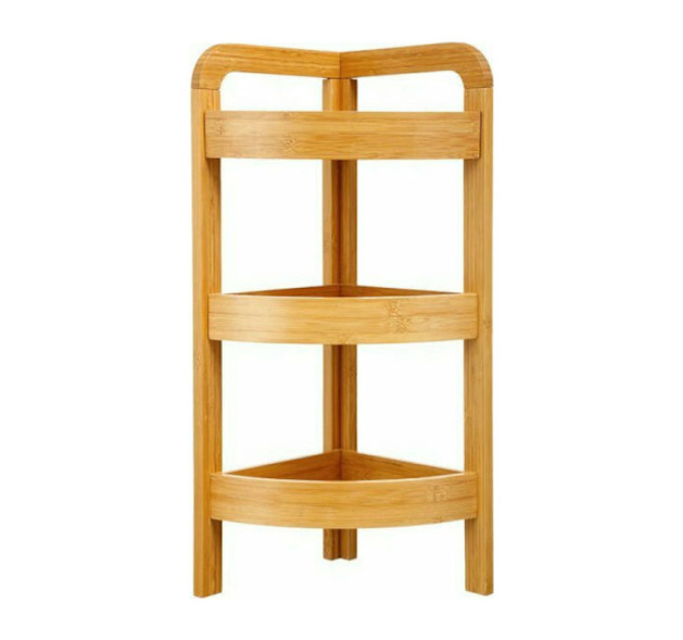 Ραφιέρα Δαπέδου Jabez Bamboo Φυσικό 23x23x61cm