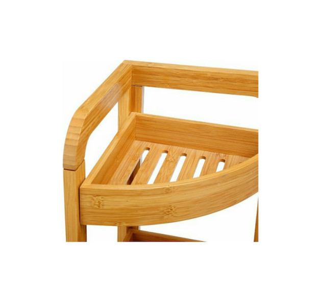 Ραφιέρα Δαπέδου Jabez Bamboo Φυσικό 23x23x61cm