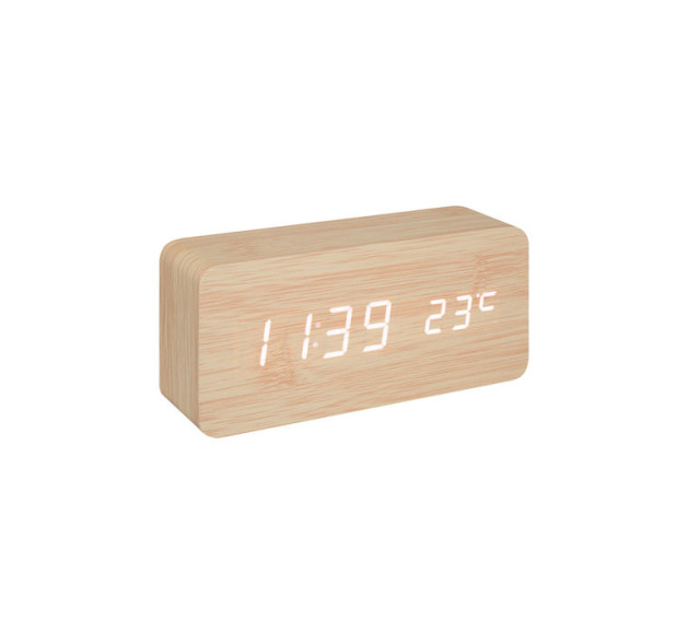 Pakketo Επιτραπέζιο Ψηφιακό Ρολόι Gamiel Μπεζ 15x4x7εκ