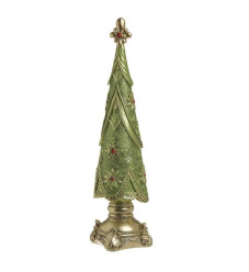 ΔΕΝΤΡΟ XMAS RESIN ΠΡΑΣΙΝΟ/ΧΡΥΣΟ Φ13Χ45