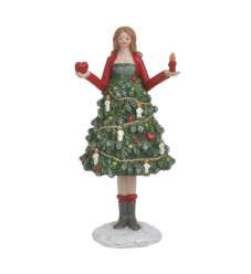 ΓΥΝΑΙΚΕΙΑ ΦΙΓΟΥΡΑ XMAS RESIN 11X9X23.
