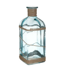 Inart Διακοσμητικό Βάζο Γυάλινο 11x11x28.5cm