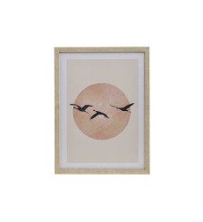Inart Πουλιά Πίνακας Ξύλινος 30x40cm