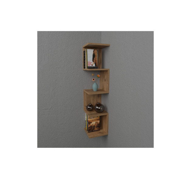 Pakketo Ράφι Τοίχου Zigzag Oak 25x25x109εκ.