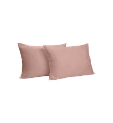 Σετ 2 Μαξιλαροθήκες 52x72+15cm polycotton ροζ/σάπιο μήλο χρώμα ΡLWC-5272 /1