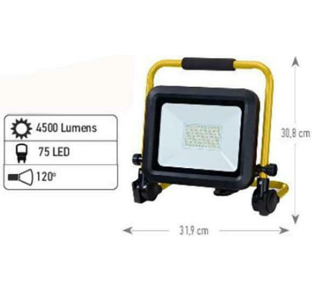 F.F. Group Στεγανός Προβολέας LED 50W Φυσικό Λευκό 4000K IP54