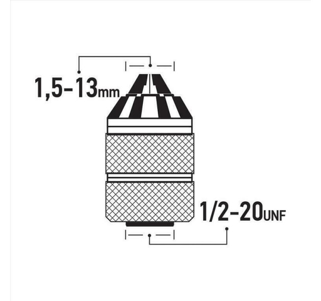 F.F. Group Τσοκ Ταχείας Μεταλλικό 13mm Auto Lock