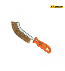 F.F. Group 46625 Συρματόβουρτσα Χειρός ΟΡΕΙΧΑΛΚΙΝΗ Κυρτή