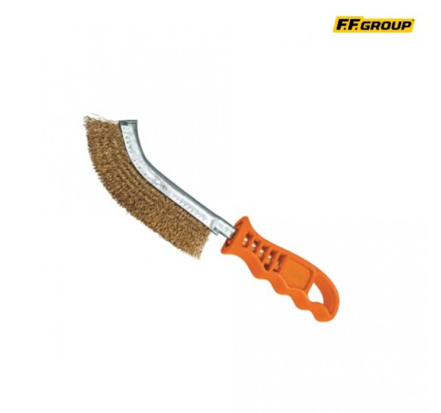 F.F. Group 46625 Συρματόβουρτσα Χειρός ΟΡΕΙΧΑΛΚΙΝΗ Κυρτή