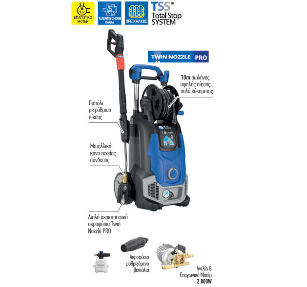 Annovi Reverberi Blue Clean AR-7.0DP Πλυστικό Ρεύματος με Πίεση 160bar