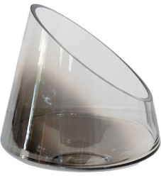 ΓΥΑΛΙΝΟ ΚΥΡΟΠΗΓΙΟ ΚΟΦΤΟ ΦΥΣΗΤΟ ΜΕ ΑΣΗΜΙ ΑΠΟ ΚΑΤΩ 17.5x16.4cm