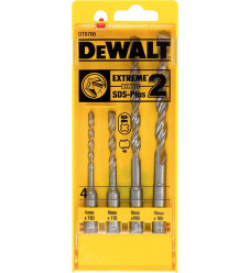 Dewalt Extreme Σετ 5 Τετράκοπα Τρυπάνια Καρβιδίου με SDS Plus Στέλεχος για Δομικά Υλικά
