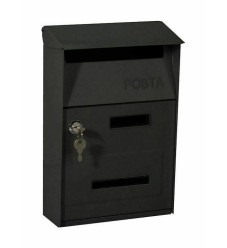 Γραμματοκιβώτιο (Mr Post) σε μαύρο χρώμα, 21x8.5x30.5cm