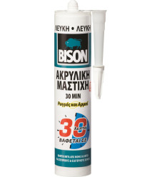 Bison 30min Ακρυλική Συγκολλητική Μαστίχη Ξύλου Λευκή 300ml