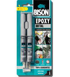 Bison Εποξική Κόλλα Μετάλλων 2 Συστατικών Γκρι 24ml
