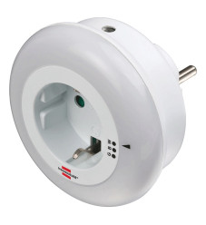 LED ΦΩΤΑΚΙ ΝΥΚΤΟΣ 3 ΧΡΩΜΑΤΩΝ 6Lm ΜΕ ΑΝΤΑΠΤΟΡΑ ΚΑΙ ΦΩΤΟΚΥΤΤΑΡΟ BCR2070