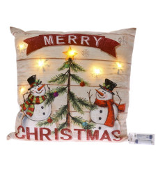 ΦΩΤΙΖΟΜΕΝΟ ΜΑΞΙΛΑΡΙ 40Χ40ΕΚ MERRY CHRISTMAS ΧΙΟΝΑΝ ΜΕ 6LED ΜΕ ΓΕΜΙΣΜΑ