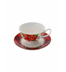 Poinsettia Φλιτζάνι Καφέ Κεραμικό Πολύχρωμο 220ml