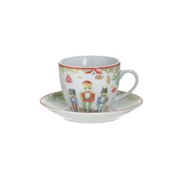 INART S/6 ΣΕΤ ΤΣΑΓΙΟΥ ΚΑΡΥΟΘΡΑΥΣΤΗΣ ΠΟΡΣΕΛΑΝΙΝΟ MULTICOLOR Φ14Χ8 - 14cm x 8cm x 14cm