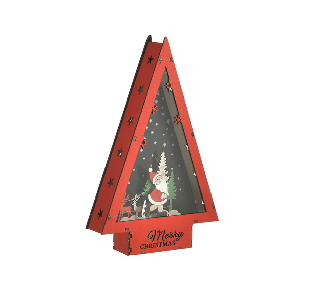 CLICK ΔΙΑΚΟΣΜΗΤΙΚΟ LED XMAS ΞΥΛΙΝΟ ΚΟΚΚΙΝΟ 19X5X30 - 5cm x 30cm x 19cm