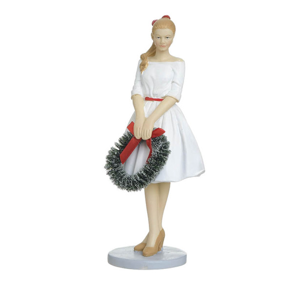 INART ΚΟΡΙΤΣΙ ΜΕ ΣΤΕΦΑΝΙ RESIN ΛΕΥΚΟ/ΠΡΑΣΙΝΟ 8Χ7Χ18 - 7cm x 18cm x 8cm